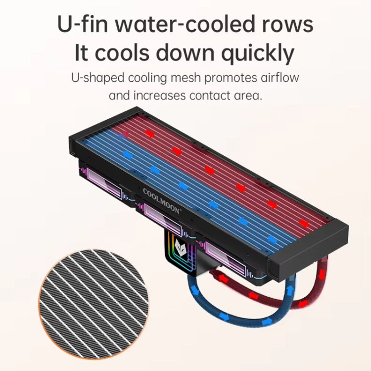 COOLMOON Glacier360 Computer Host Integrated ARGB CPU Water Cooler