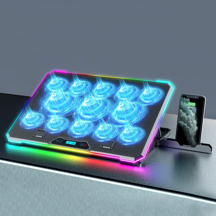 ICE COOREL K15C Smart Adjustable Laptop Radiator Base With RGB Lighting Effect My Store