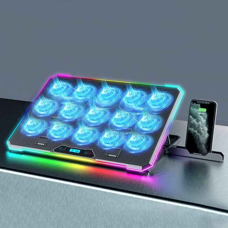 ICE COOREL K15C Smart Adjustable Laptop Radiator Base With RGB Lighting Effect