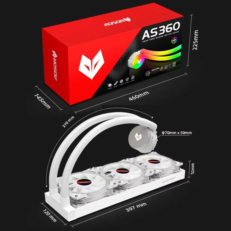 COOLMOON AS360 Magic Diamond Edition Computer Cooler ARGB Water Cooling Light Integrated CPU Radiator