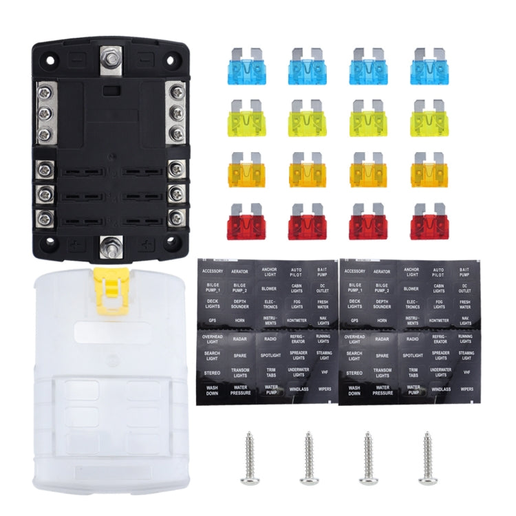 6-Way LED Indicator Fuse Box Socket For RV And Yacht