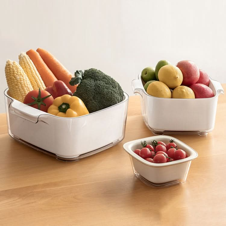 Kitchen Double Layer Drainage Basket Vegetable And Fruit Storage Rack Reluova