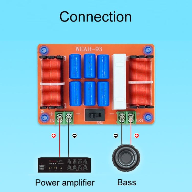 220W Single Pure Bass Crossover Board Hi-Fi Speaker Conversion Divider