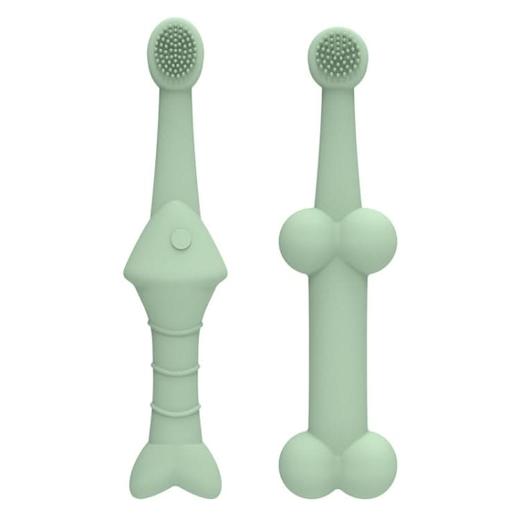 2pcs / Set Cats And Dogs Silicone Toothbrush Pet Oral Cleaning Care Tool(Green)-Reluova