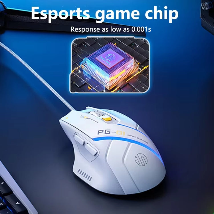 Inphic PG1 RGB Light Emitting Computer Gaming Wired Mouse My Store