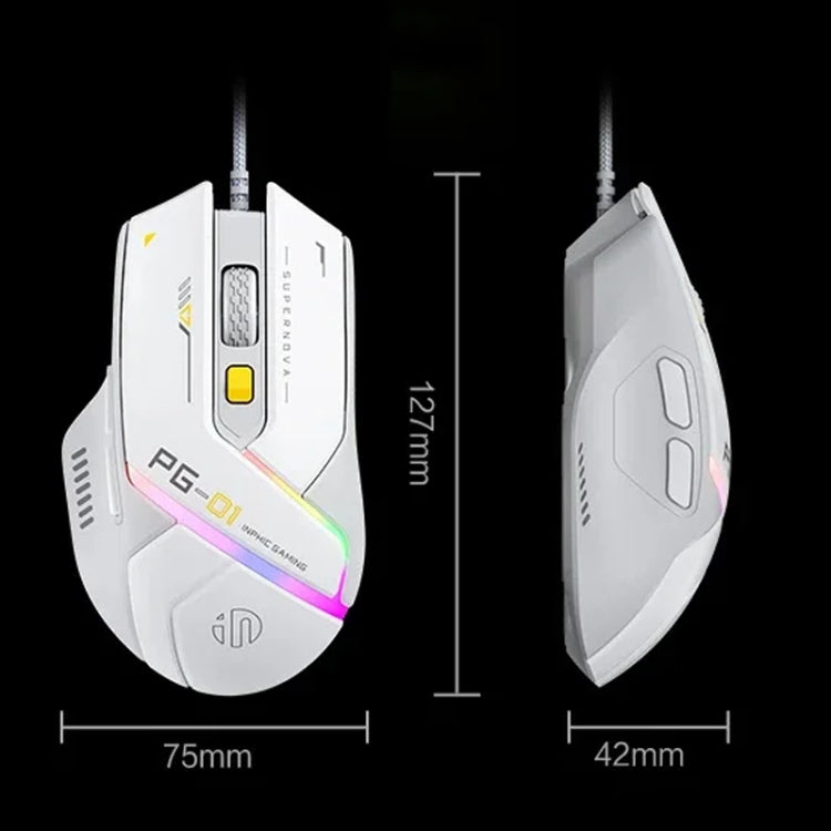 Inphic PG1 RGB Light Emitting Computer Gaming Wired Mouse