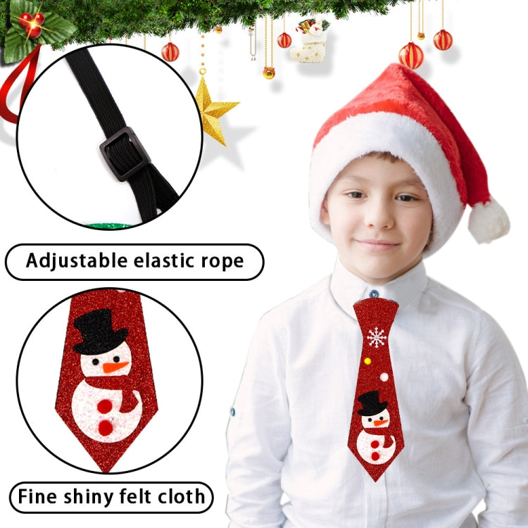 Christmas Children Cartoon Ties Holiday Party Performance Costume Props