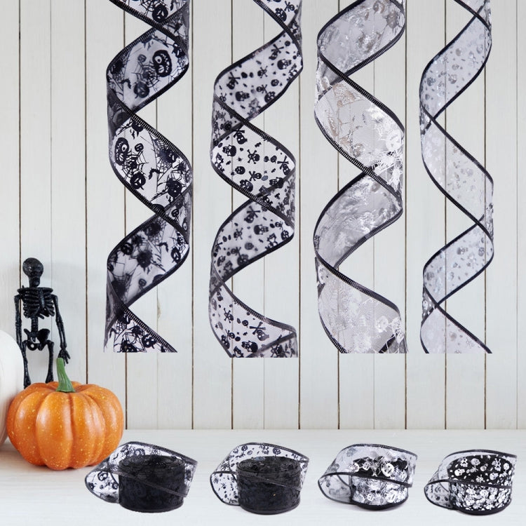 Halloween Decoration Gold-stamped Cartoon DIY Bow Ribbon