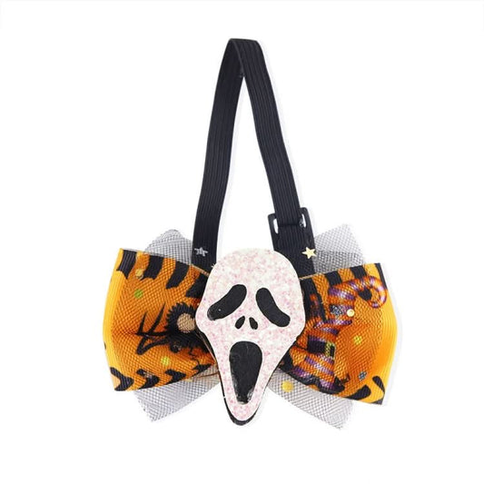 Halloween Pet Cartoon Decorative Bow Tie Adjustable Elastic Rope Collar - Reluova