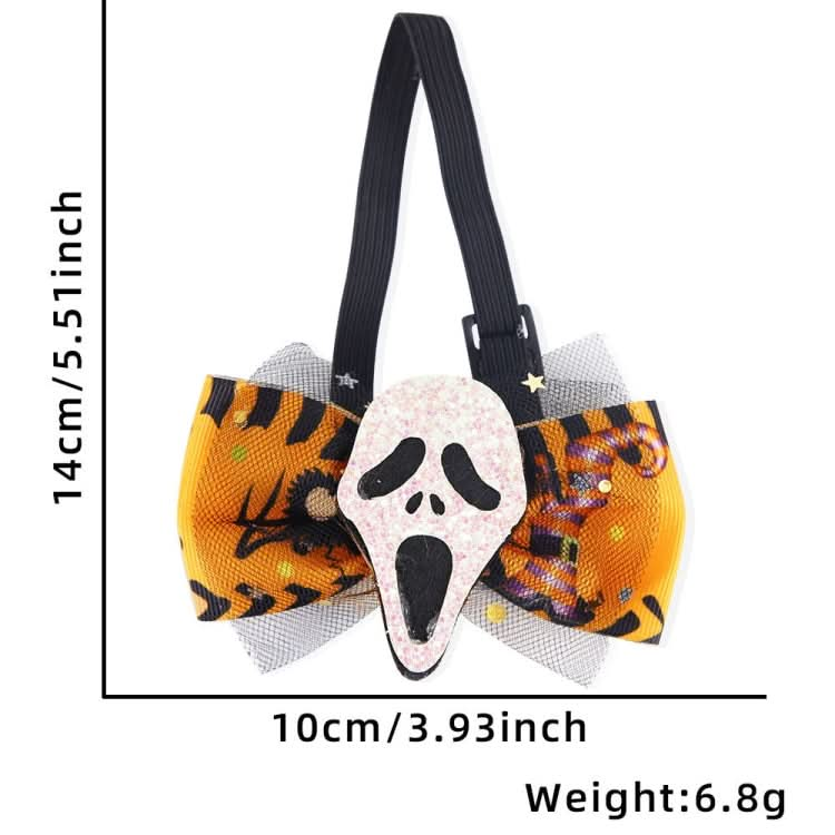 Halloween Pet Cartoon Decorative Bow Tie Adjustable Elastic Rope Collar - Reluova