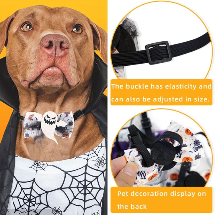 Halloween Pet Cartoon Decorative Bow Tie Adjustable Elastic Rope Collar - Reluova