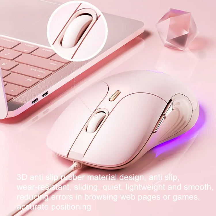 Inphic B8 Mute Light Emitting Wired Mice Home Office Gaming Computer Mouse