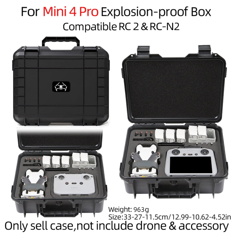 For DJI Mini 4 Pro / Mini 3 Pro Drone Suitcase Explosion-proof Box Compatible with RC & RC 2, RC-N1 & RC-N2 My Store