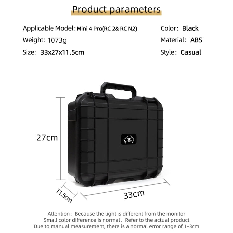 For DJI Mini 4 Pro / Mini 3 Pro Drone Suitcase Explosion-proof Box Compatible with RC & RC 2, RC-N1 & RC-N2