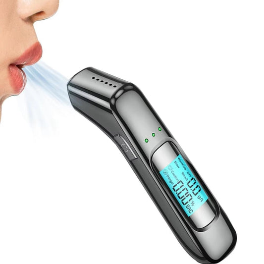 High-Precision Portable Alcohol Tester Rechargeable Breathalyzer With LCD Display