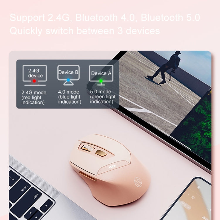 Inphic DR8 2.4G Wireless + Bluetooth 5.0/4.0 Tri-mode Charging Mute Office Gaming Computer Mouse My Store