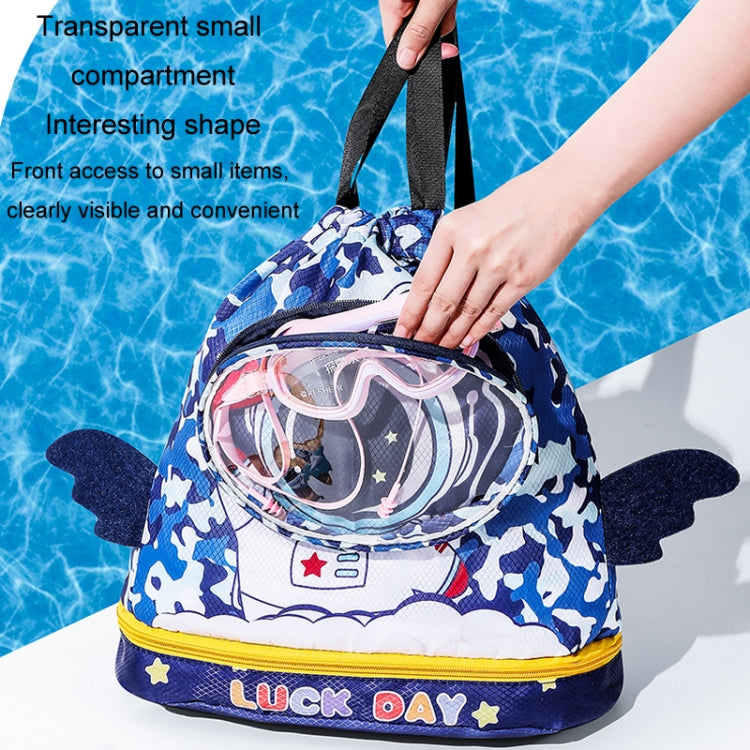 Childrens Cartoon Swimming Bag Wet and Dry Separate Waterproof Storage Bag Portable Beach Backpack Reluova