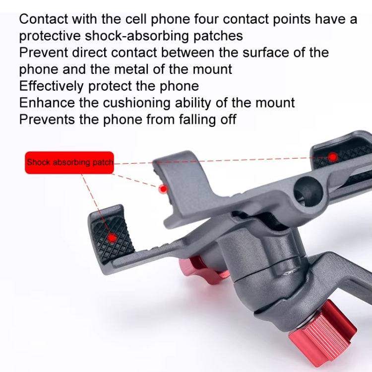 PROMEND Aluminum Alloy Cell Phone Holder Adjustable Angle Rotating Motorcycle Navigation Support Reluova