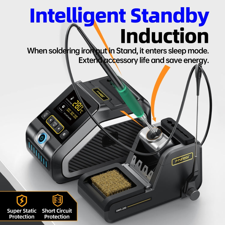 FNIRSI 200W Intelligent Constant Temperature Electric Soldering Iron Station