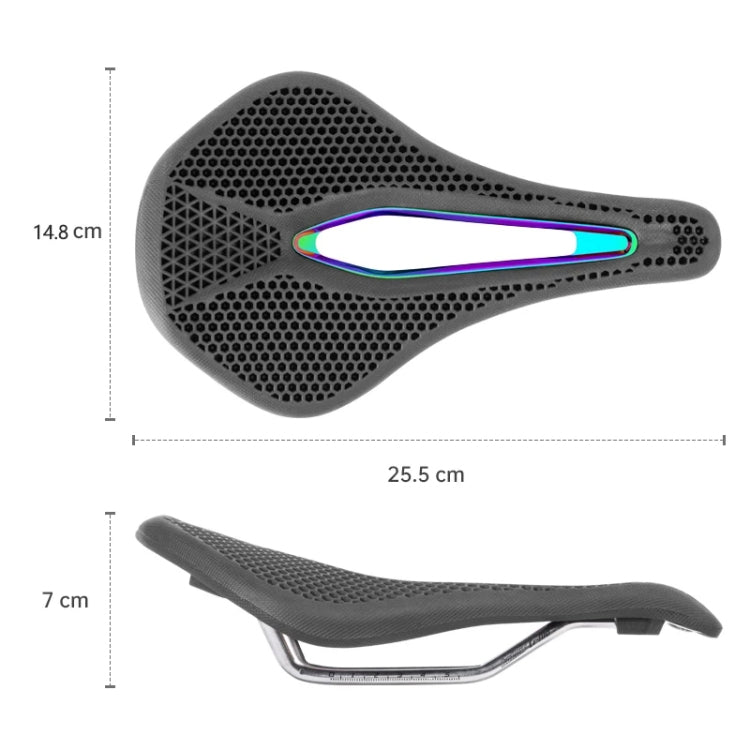 PROMEND SD-577 Bicycle Honeycomb Bionic Structure Saddle Hollow Steel Bow Breathable Comfort Saddle Reluova