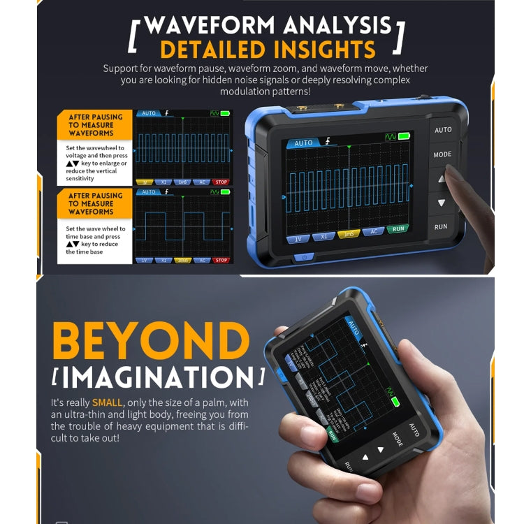 FNIRSI 2 In 1 Mini Portable Digital Oscilloscope Signal Generator Reluova