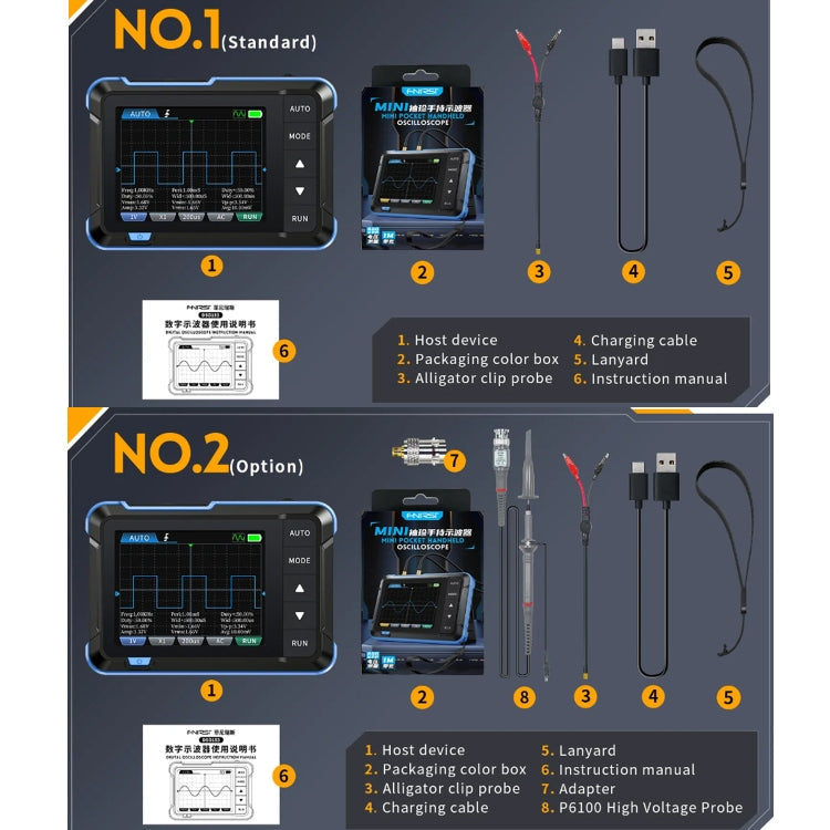 FNIRSI 2 In 1 Mini Portable Digital Oscilloscope Signal Generator Reluova