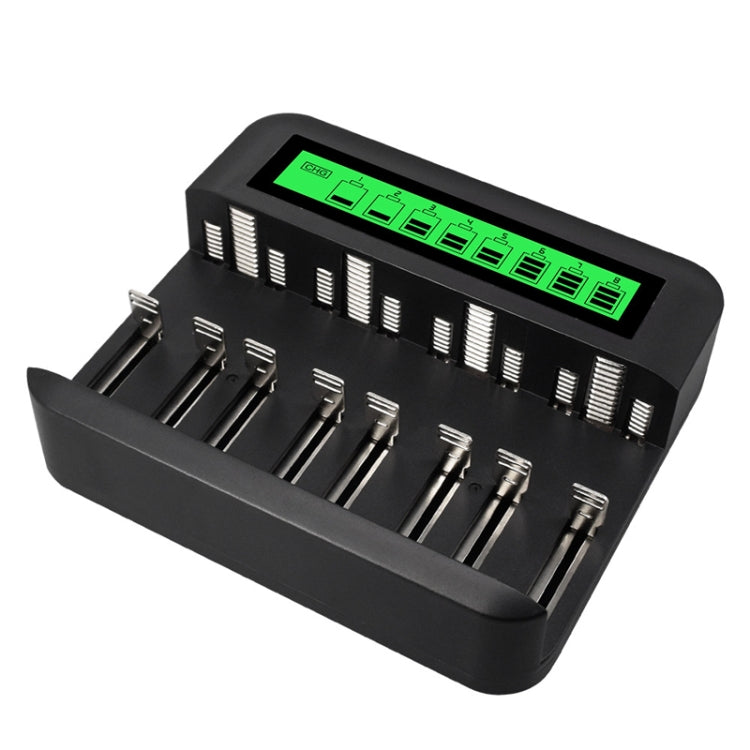 Eight-Slot LCD Multifunctional Battery Charger AA / AAA / C / D Charger Reluova