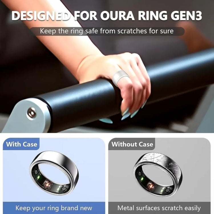 For Samsung Galaxy Ring / Oura Ring Silicone Solid Color Cover Scratch Resistant Case