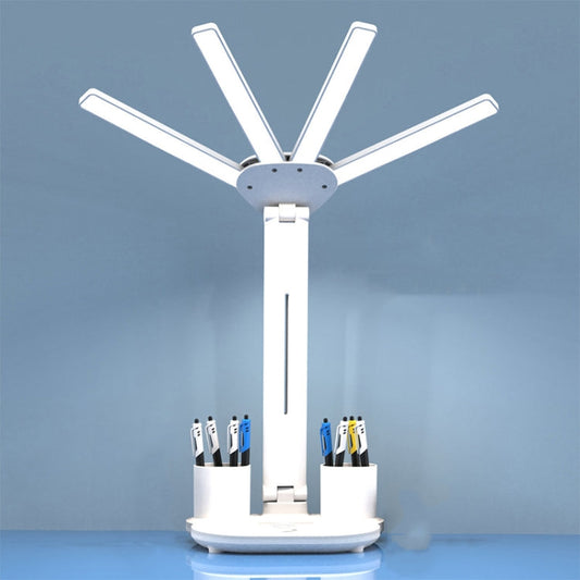 4-head Desk Lamp Foldable Reading Lamp 3-gear Color Adjustment