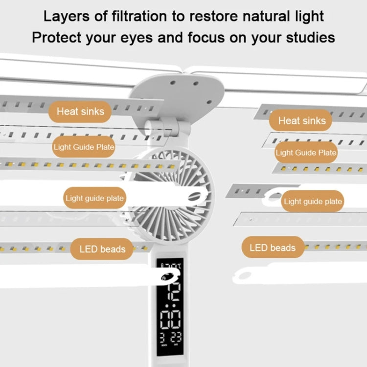 4-head Desk Lamp Foldable Reading Lamp 3-gear Color Adjustment My Store