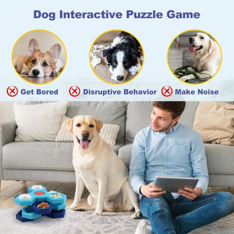 Rotating Puzzle Pet Toys Dog Foraging Training Slow Food Tray - Reluova