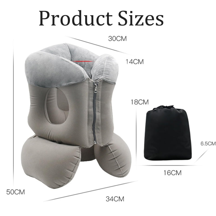 Portable Press Inflatable Pillow Lumbar Support Cusion Airplane Sleeping Pillow My Store