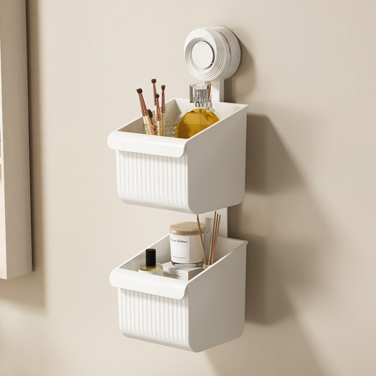 Suction Cup Wall Mounted Bathroom Shelf Drainage Detachable Storage Rack Hanging Basket Reluova