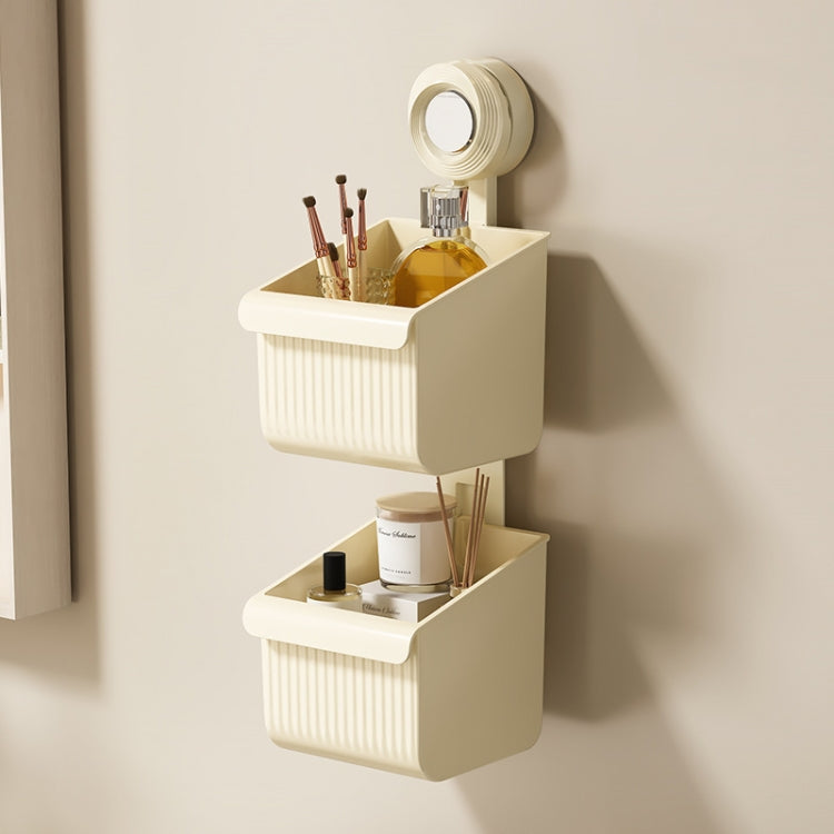 Suction Cup Wall Mounted Bathroom Shelf Drainage Detachable Storage Rack Hanging Basket Reluova