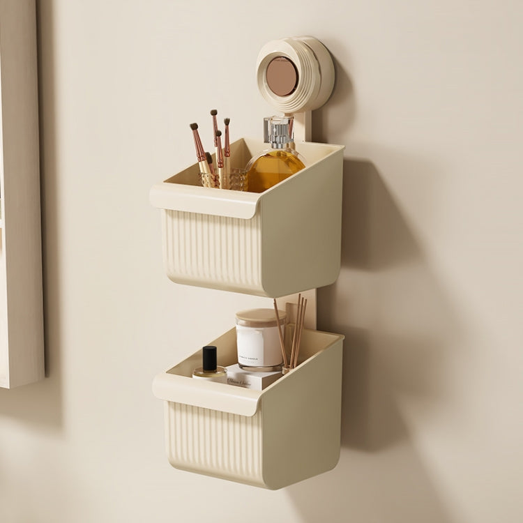 Suction Cup Wall Mounted Bathroom Shelf Drainage Detachable Storage Rack Hanging Basket Reluova