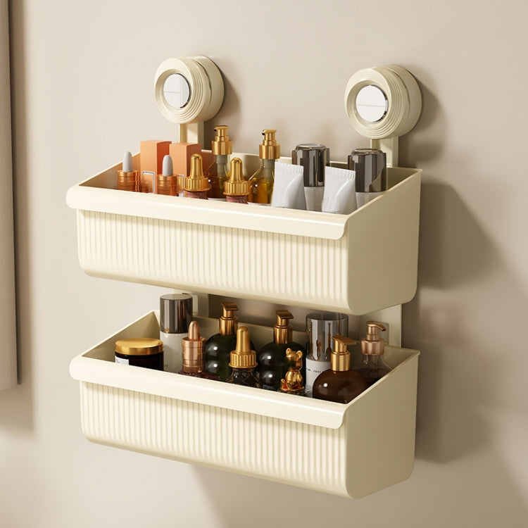 Suction Cup Wall Mounted Bathroom Shelf Drainage Detachable Storage Rack Hanging Basket Reluova