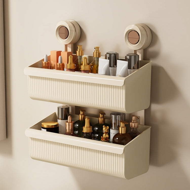 Suction Cup Wall Mounted Bathroom Shelf Drainage Detachable Storage Rack Hanging Basket Reluova