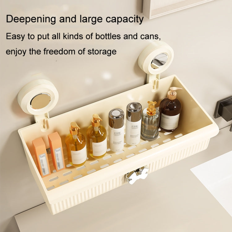 Suction Cup Wall Mounted Bathroom Shelf Drainage Detachable Storage Rack Hanging Basket Reluova