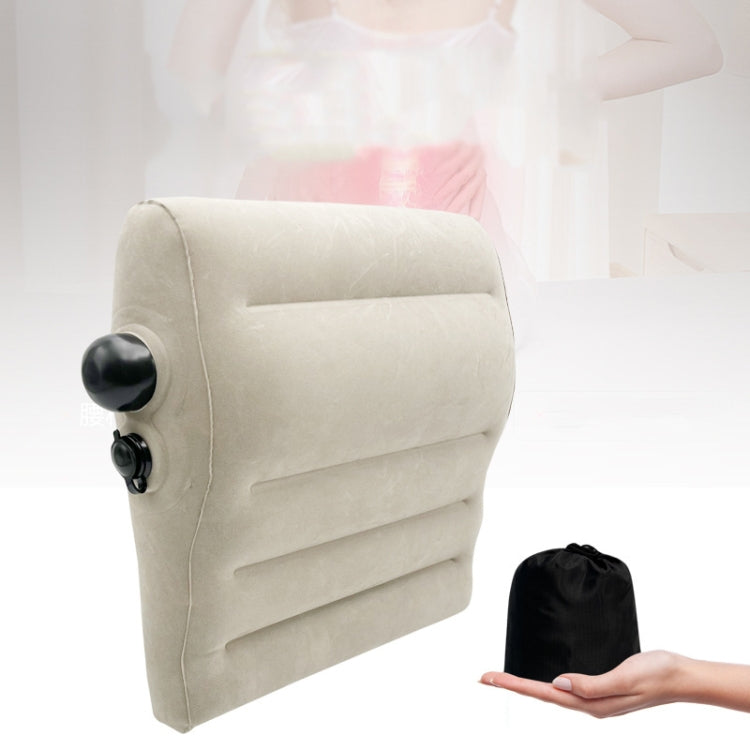 Lumbar Pillow Portable Travel Flocking Pillow Chair Back Support My Store