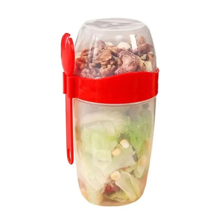 Portable Salad Cup With Lid And Fork Breakfast Cup Sealed Leak-Proof Food Cup Reluova