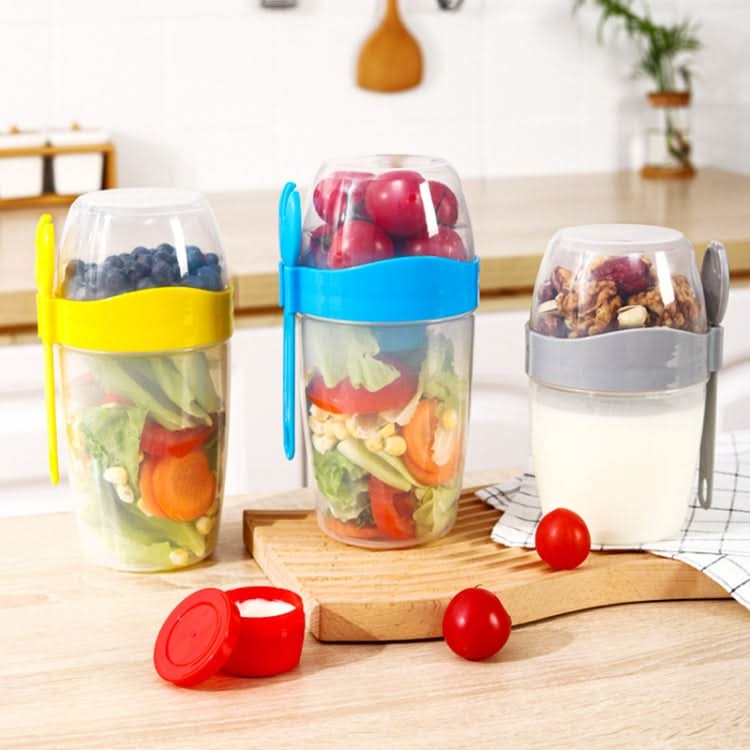 Portable Salad Cup With Lid And Fork Breakfast Cup Sealed Leak-Proof Food Cup Reluova