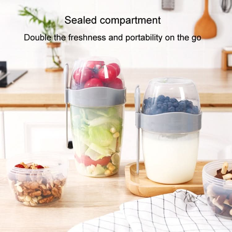 Portable Salad Cup With Lid And Fork Breakfast Cup Sealed Leak-Proof Food Cup Reluova