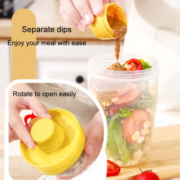 Portable Salad Cup With Lid And Fork Breakfast Cup Sealed Leak-Proof Food Cup Reluova