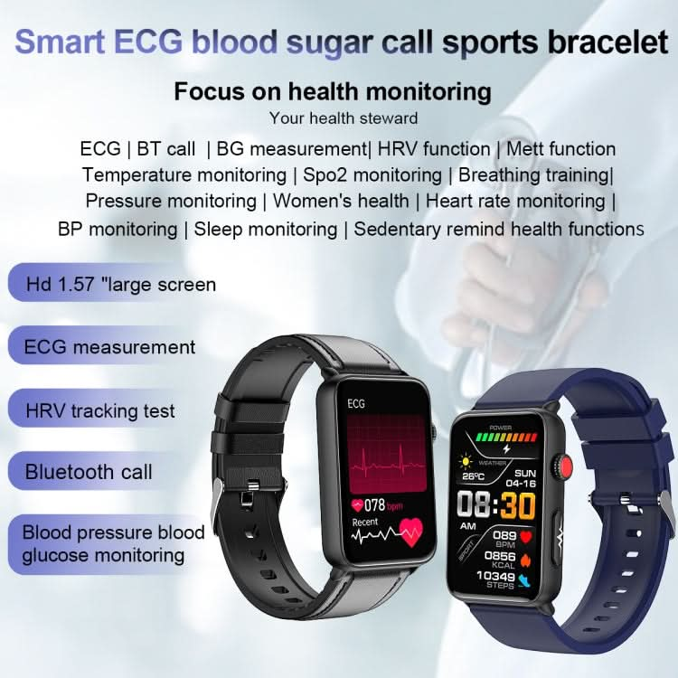 Smart Watch Ring ECG Temperature Heart Rate Blood Pressure Health Bluetooth Talking Watch