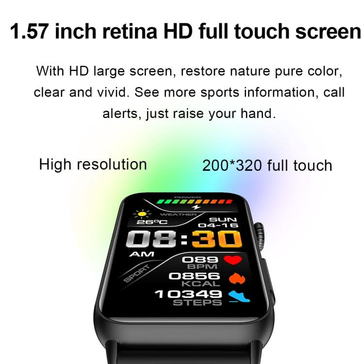 Smart Watch Ring ECG Temperature Heart Rate Blood Pressure Health Bluetooth Talking Watch