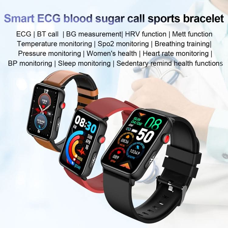 Smart Watch Ring ECG Temperature Heart Rate Blood Pressure Health Bluetooth Talking Watch