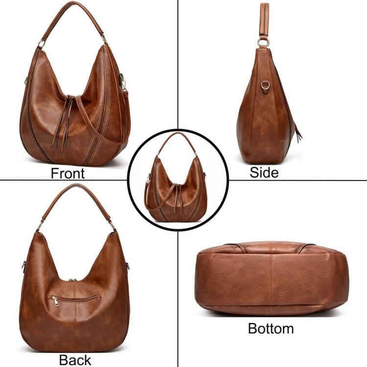 Women Large Capacity Tote Bag PU Leather Shoulder Bag My Store