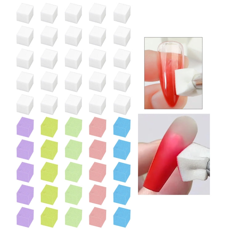 50pcs /Box 1cm Mini Nail Art Sponges Gradient Aura Effect Designs Manicure Brush Tool(White)-Reluova