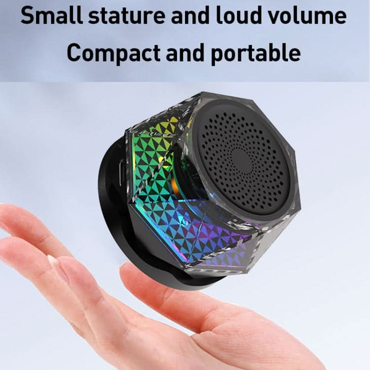 Magnetic Diamond Bluetooth Speaker with RGB Color Light Portable Phone Stand