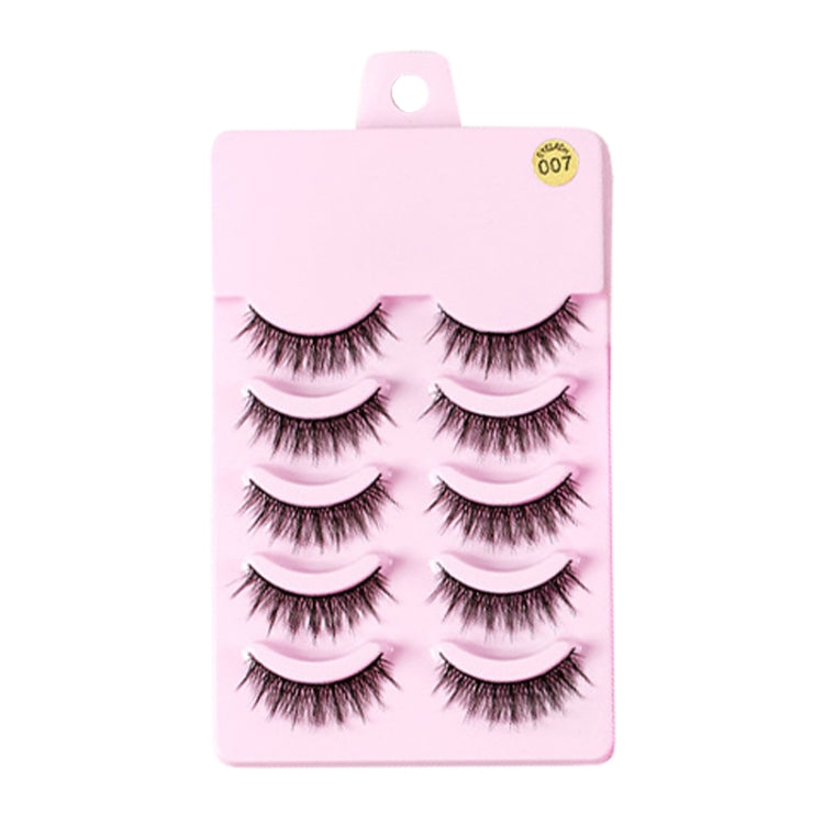 5pairs / Set Little Devil Natural Portable Single Cluster Manga Imitation Eyelashes, Model: 007-Reluova